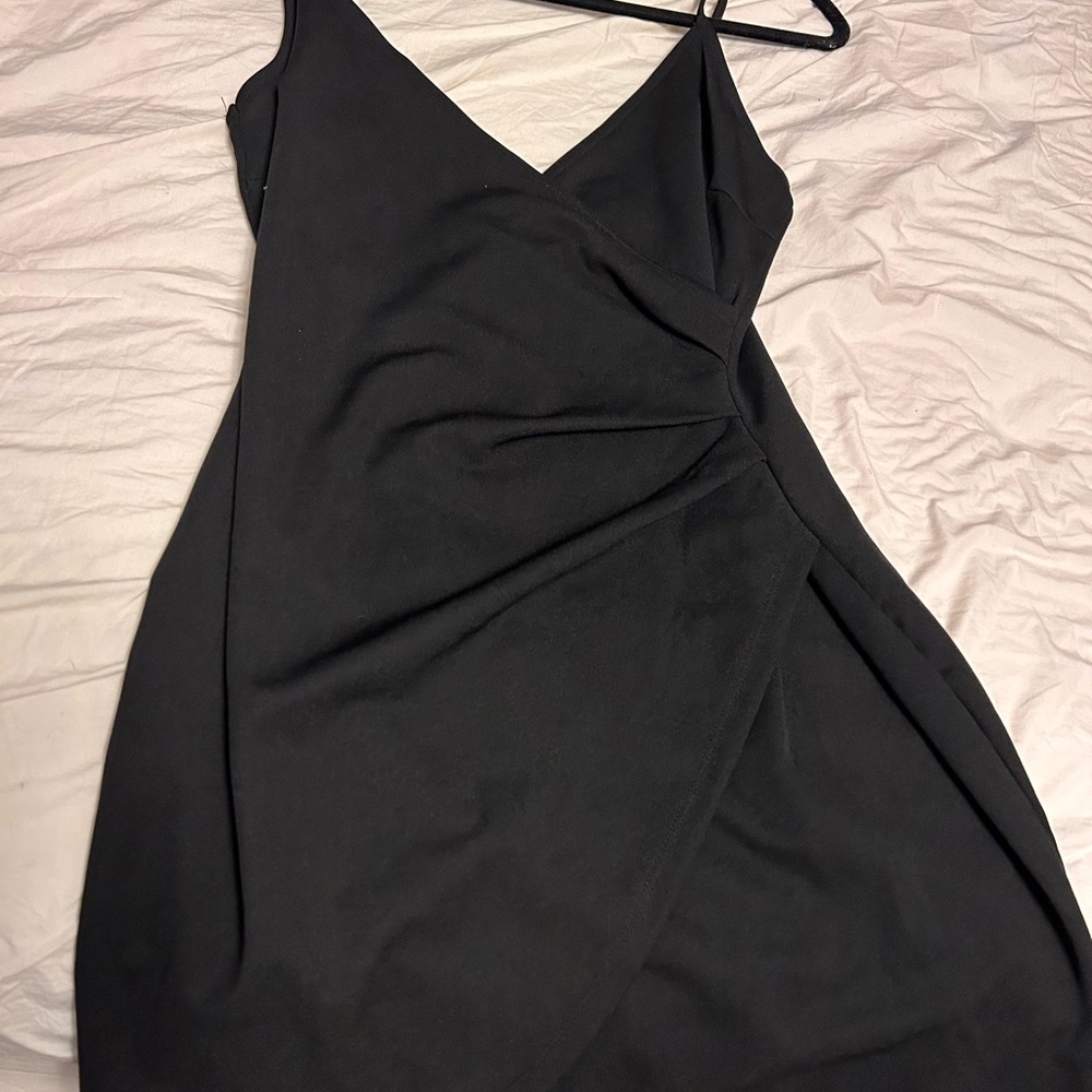 Mini Wrapped Black Dress